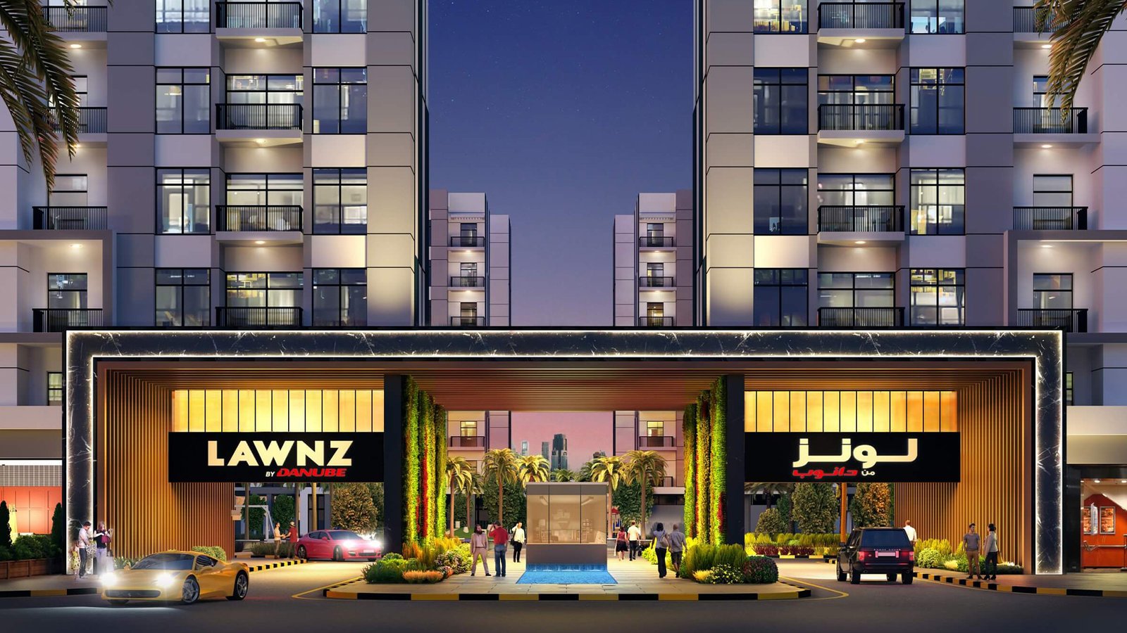Homes and landscaping in International City, Dubai